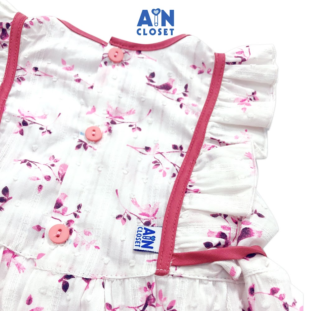 Đầm bé gái họa tiết Én hồng cotton hạt - AICDBGWV5UKF - AIN Closet