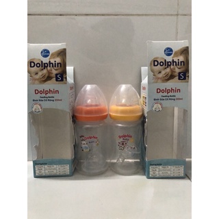 Bình sữa cổ rộng Dolphin 200ml- 300ml ( TẶNG núm siêu mềm - bàn chải cho bé)