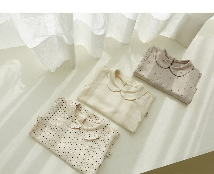 Áo Tay Dài Cổ Búp Bê Thời Trang Thu Đông Cho Bé Gái