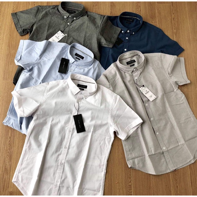 Áo sơ mi nam cộc tay vải đũi zara dư xịn | BigBuy360 - bigbuy360.vn