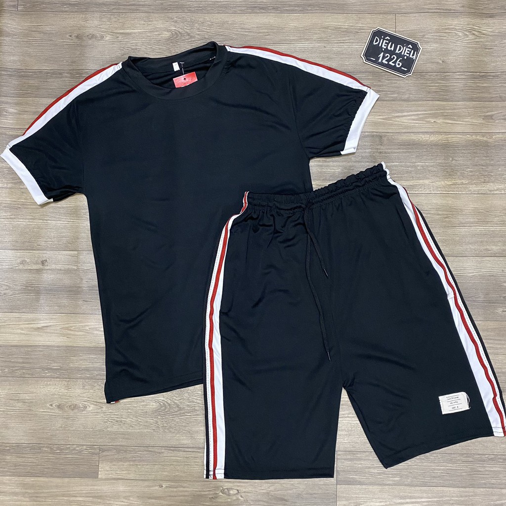BỘ ĐỒ NAM BỘ HÈ NAM THỂ THAO XẺ TÀ MIX KẺ SỌC kèm ảnh thật | BigBuy360 - bigbuy360.vn