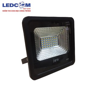 Đèn ngoài trời: Đèn pha led mỏng SMD chóa kim cương 20W cao cấp