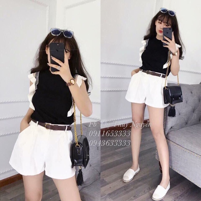 QUẦN SHORT KAKI KÈM ĐAI (#6623)