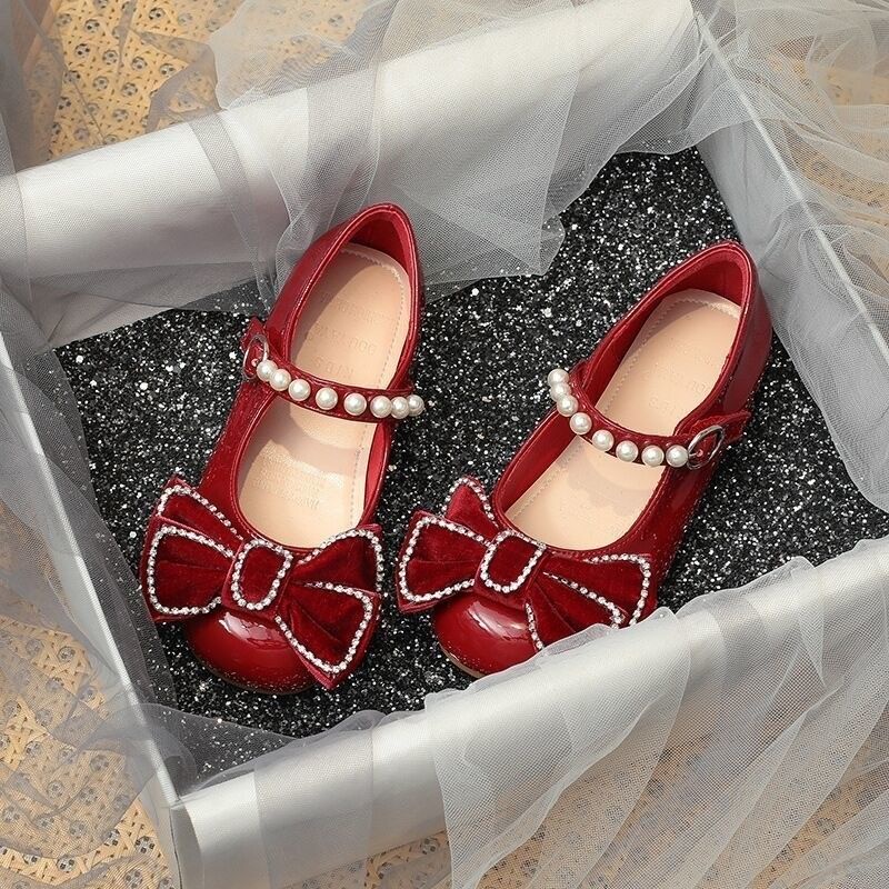 Giày Búp Bê Da Đế Mềm Chống Trượt Thời Trang Xuân Thu Cho Bé Gái