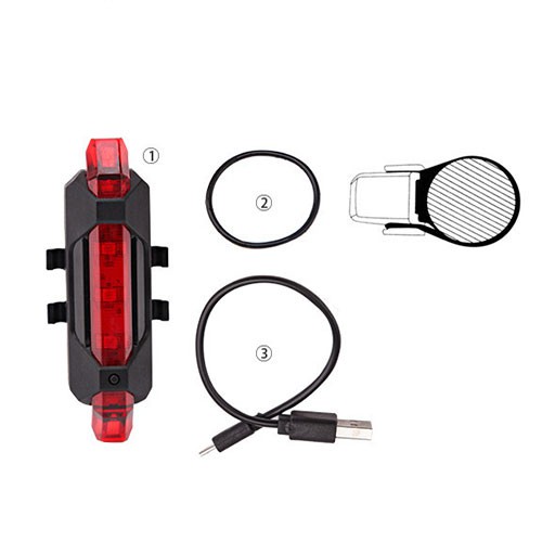 Đèn hậu xe đạp 5 Led Rapid X AQY-093 chính hãng