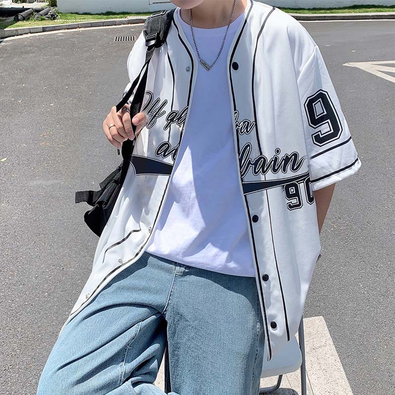 Áo khoác bóng chày tay ngắn phong cách năng động | BigBuy360 - bigbuy360.vn