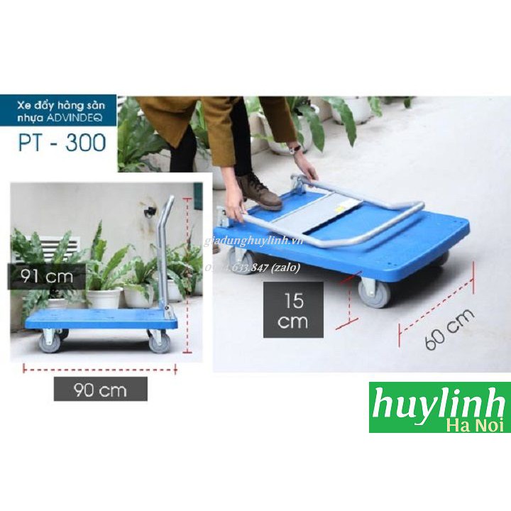 Xe đẩy hàng sàn nhựa Advindeq PT-300 - 320kg