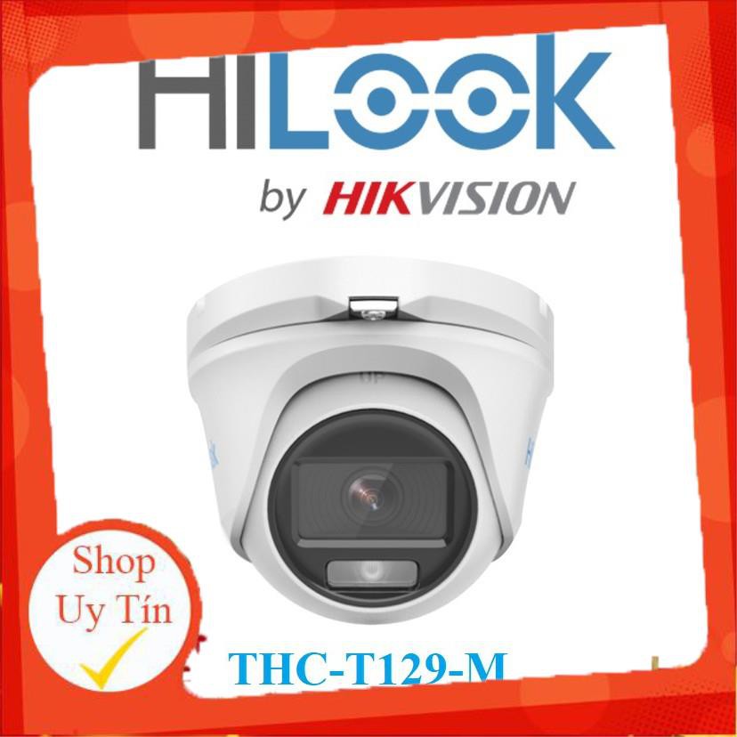 [Mã 154ELSALE2 giảm 7% đơn 300K] Camera Dome HD-TVI COLORVU 2.0 Megapixel HILOOK THC-T129-M - Hàng chính hãng