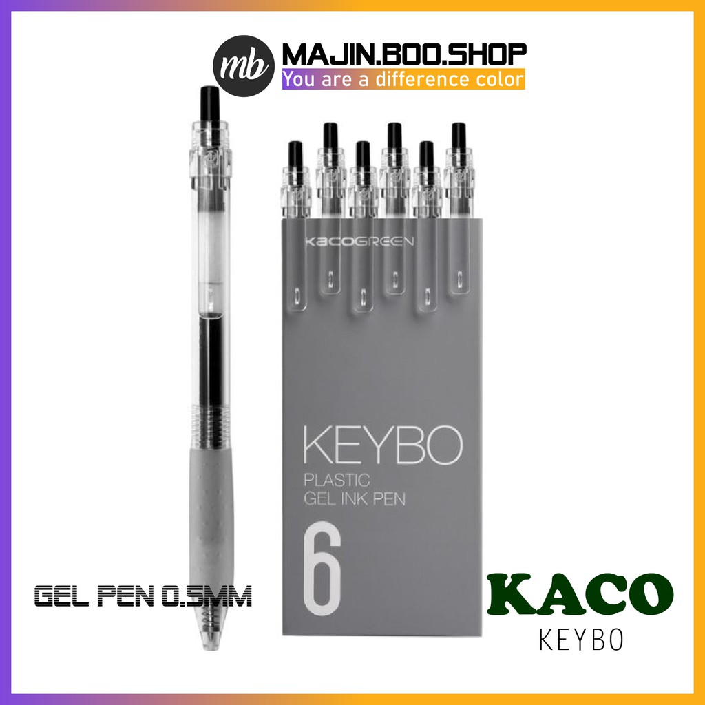 Bút gel KACO Keybo màu đen cây lẻ (Hàng chính hãng)