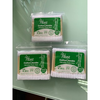 tăm bông thân trúc Hana gói 100 que