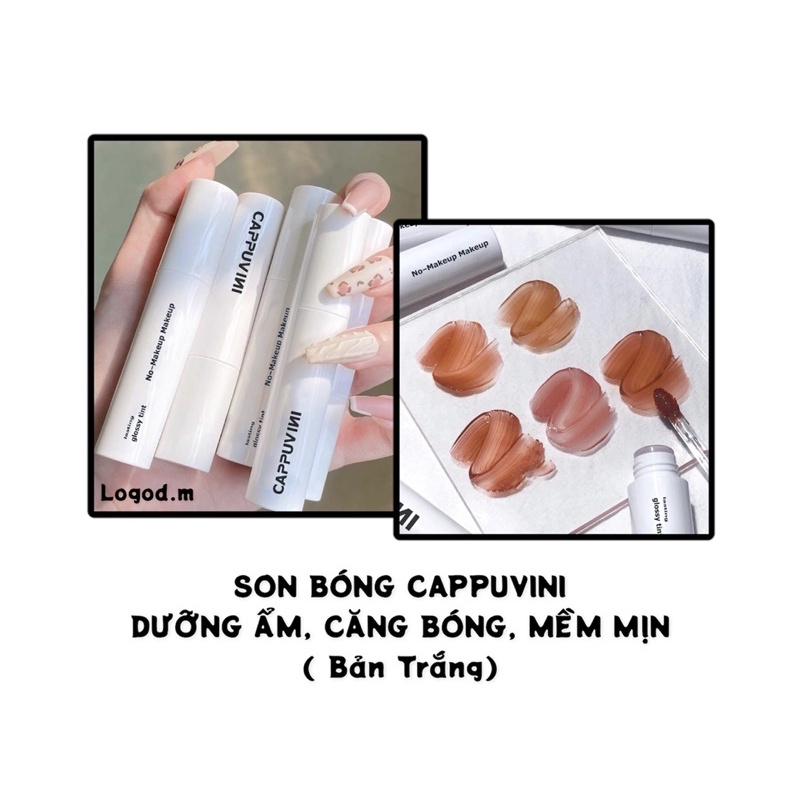 🌷XẢ KHO🌷Son Bóng Cappuvini Dưỡng Ẩm, Căng Bóng - Logod.m