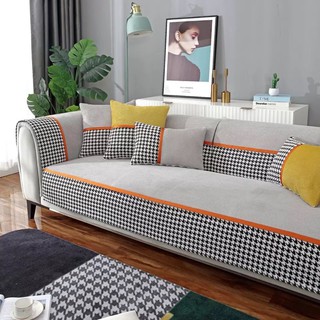 bọc sofa nỉ mềm kẻ 706 size 70*70cm