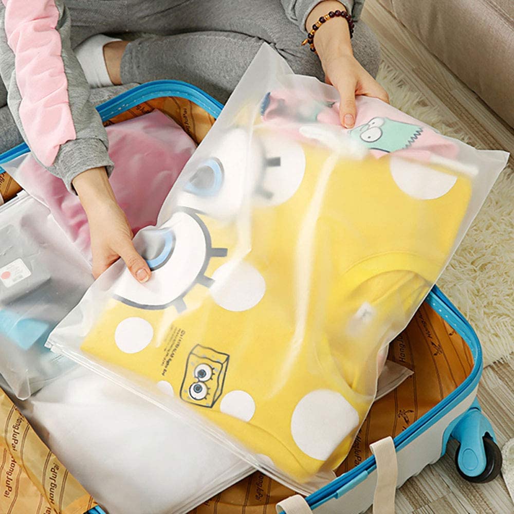 1 Túi Nhựa Khóa Zip Đựng Quần Áo Tiện Lợi