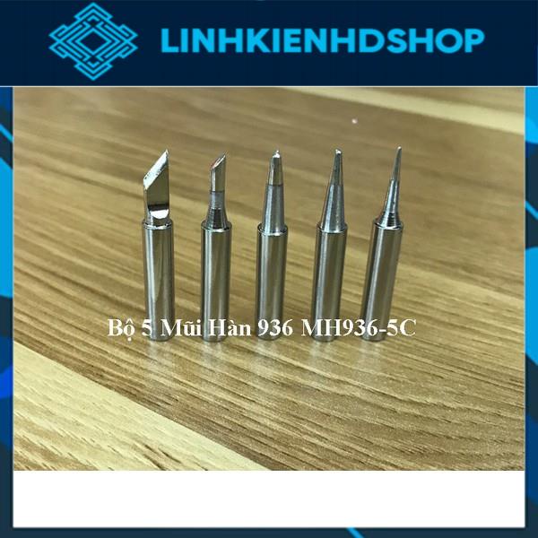 Bộ 5 Mũi Hàn/mỏ hàn 936 MH936-5C Dành cho máy hàn 936 937