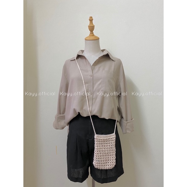 Áo sơmi thô sợi đan mềm - Sm293