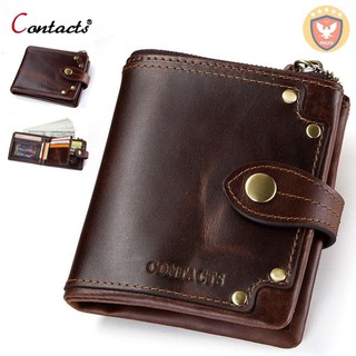 2020 Contacts Men Wallet Genuine Leather KITM1268 KITM1269 - Bảo Hành 2 Năm - Bóp Ví Đứng Bỏ Túi Da Bò - Nam Nữ I
