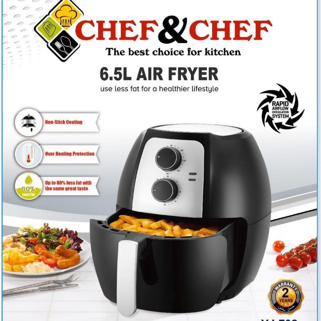 [Mã ELHADEV giảm 4% đơn 300K] Nồi chiên không dầu CHEF&amp;CHEF 6,5L. YJ-702