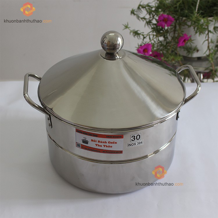 Bộ nồi inox tráng bánh cuốn đa năng 30cm