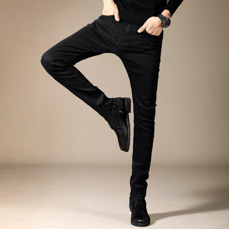 Quần short Jeans Nam Màu Đen Ống Bó Thời Trang Hàn