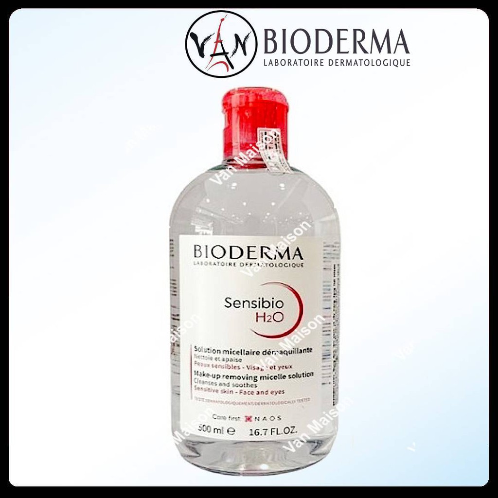 Nước tẩy trang bioderma sebium sensibio xanh hồng da dầu nhờn mụn 100ml 500ml