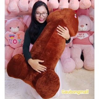 Gối ôm ciu dài, thú bông hình ciu 1m2 vải nhung mềm mại, nhồi bông gòn trắng  có khoá kéo