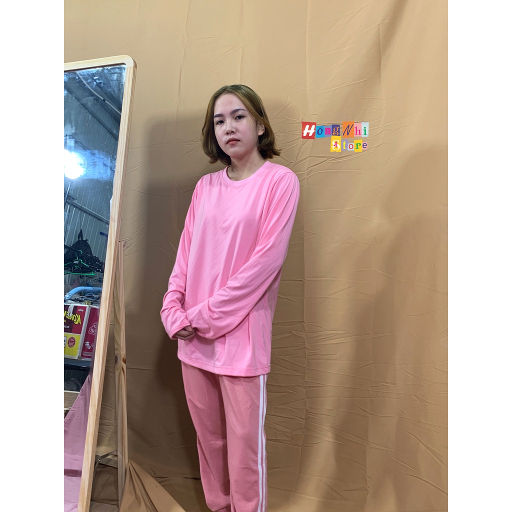 Áo Thun Tay Dài Trơn Long Tee Ulzzang Unisex Dáng Rộng Màu Hồng Tươi - MM