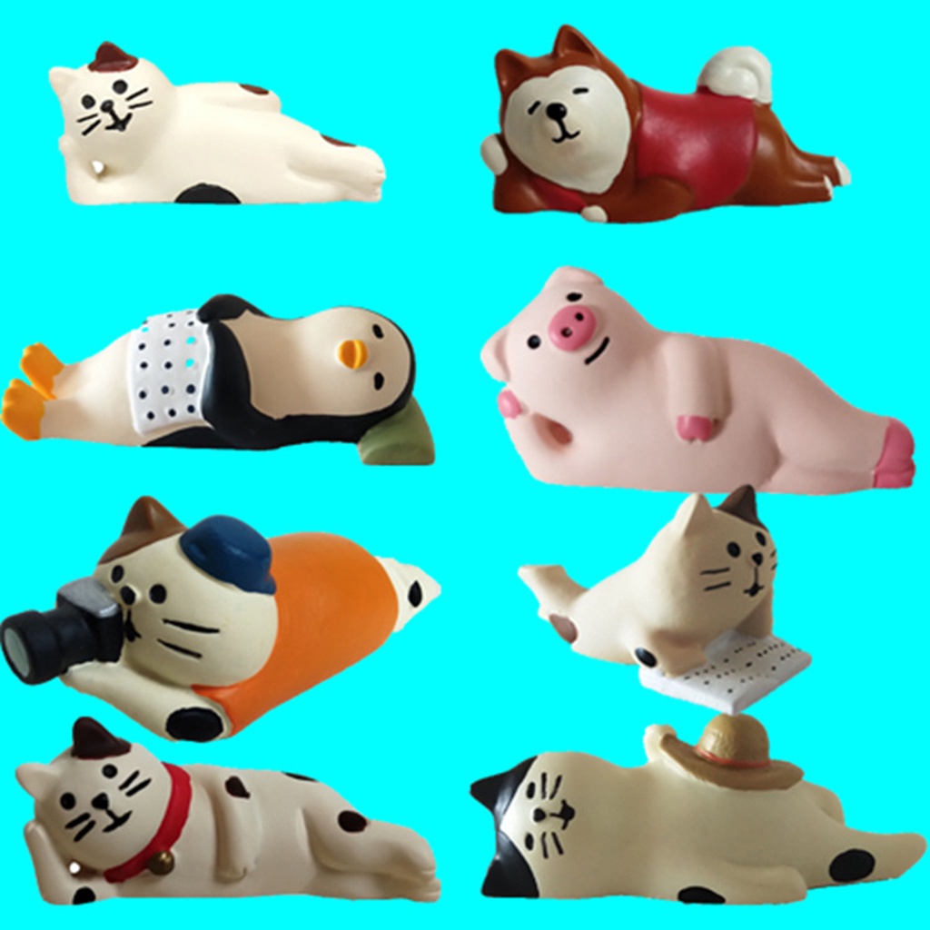 Caere Thú Vị Zakka Mèo Tượng Mini Zakka Đồ Chơi Mèo Sinh Nhật Vui Nhộn