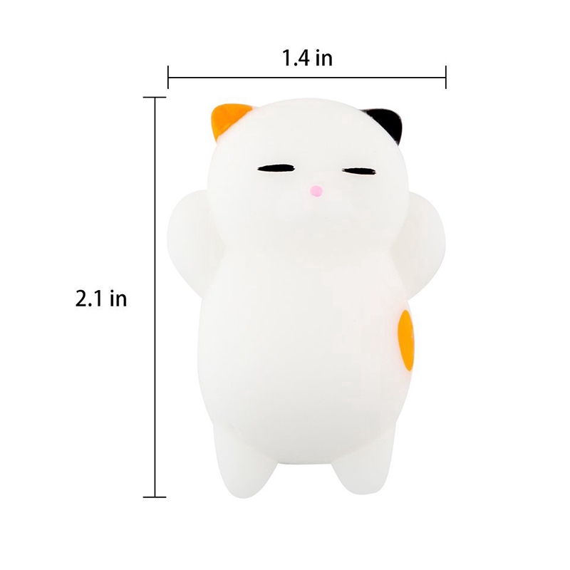 Hot 1Pcs Squishy Toy Mini Cat Squishy Mochi Soft Quishy Stress Relief Animal Toys ICE