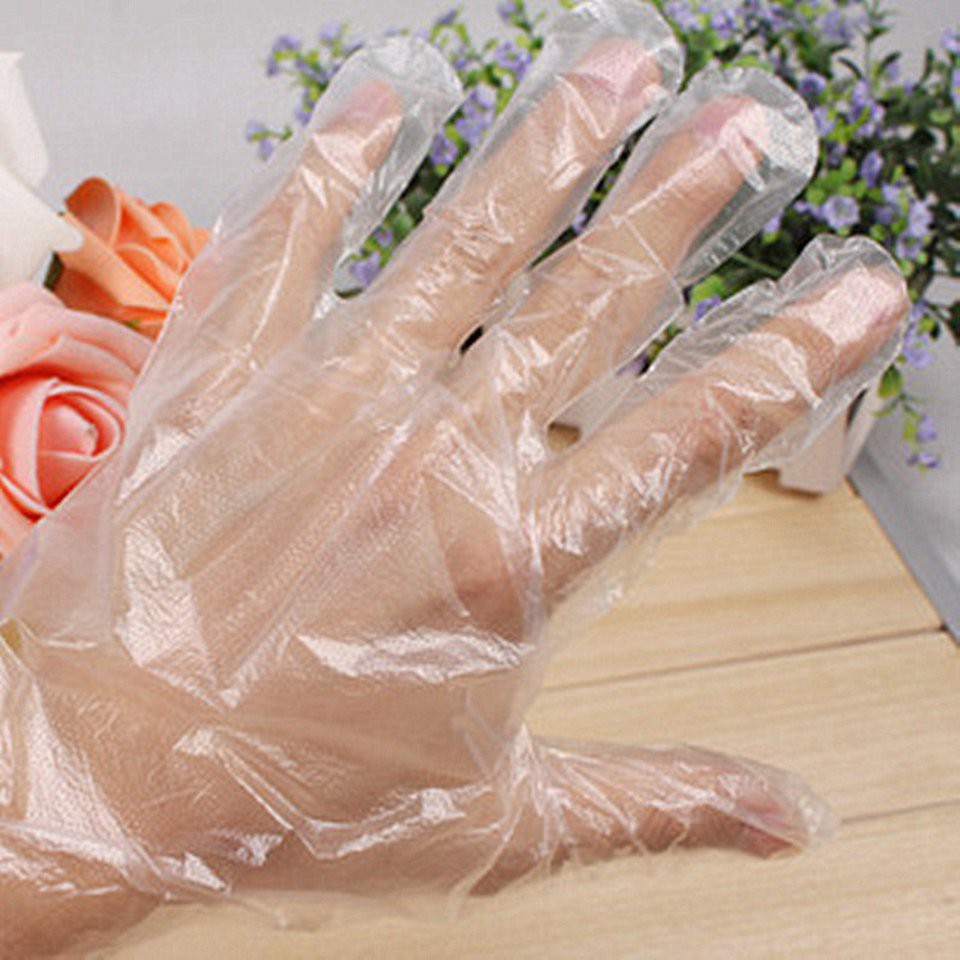 Bộ 100 găng tay dùng một lần trong suốt đa năng dùng để làm bếp/nướng BBQ/vệ sinh