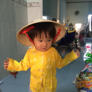 Set đầm hong cho be gai