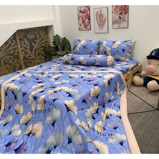 Drap thun Hàn Quốc mẫu lá phối (đủ size - vui lòng chat với shop nếu có yêu cầu thêm)