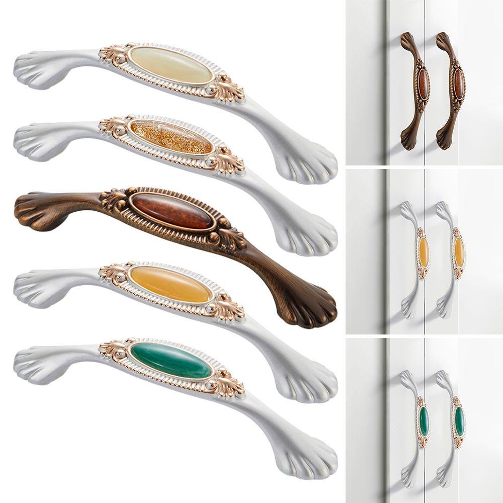 BEAUTY Set 2 Tay Nắm Cửa Tủ Bằng Hợp Kim Kẽm Phong Cách Châu Âu