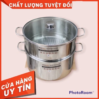 Nồi xửng hấp Fata Cook inox,hấp bánh bao,gà,cá,xôi đường kính 28cm sử dụng mọi loại bếp ngaisoc605