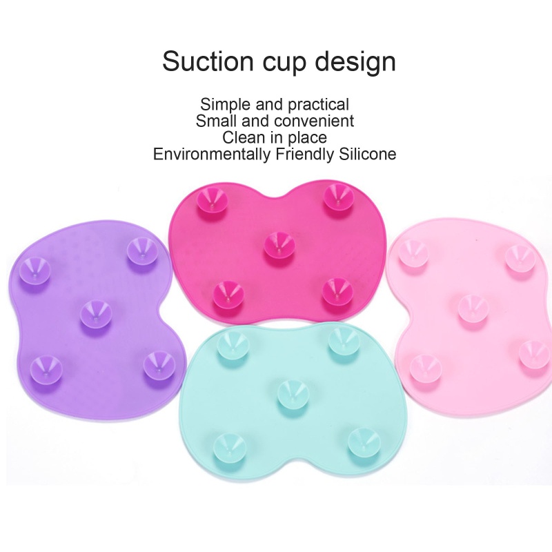 Miếng Silicone Vệ Sinh Cọ Trang Điểm Có Cốc Hút Siêu Chắc Chắn