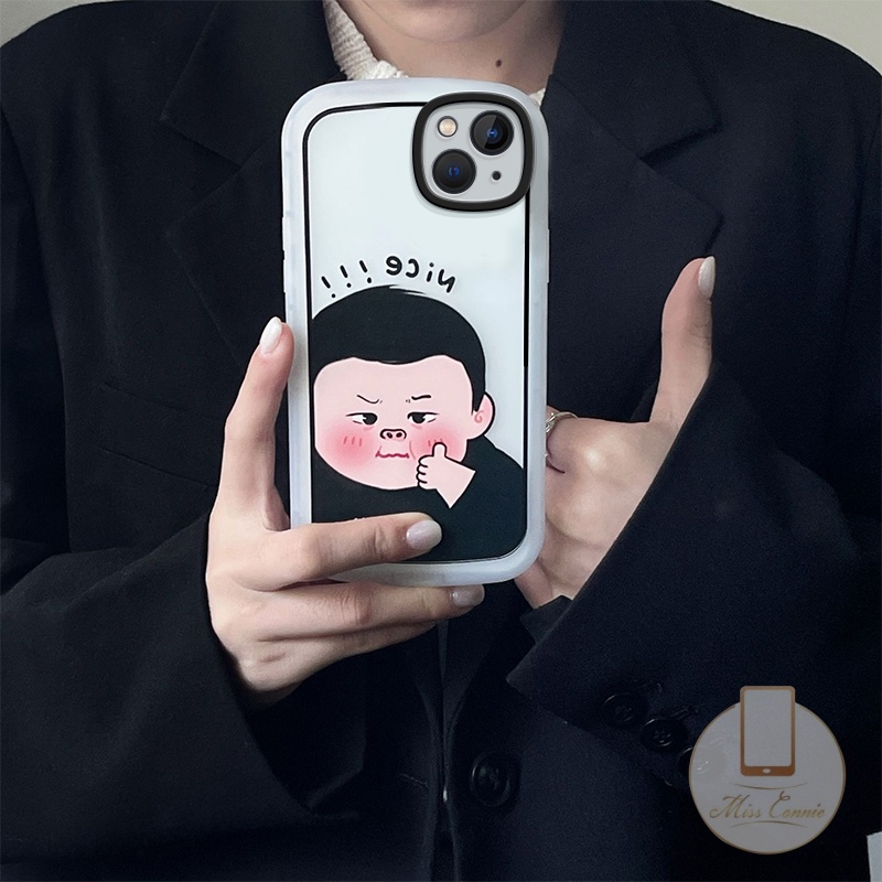 Ôp Điện Thoại tpu Dẻo Họa Tiết Cậu Bé & Chữ nice Cho iphone 7 8 15 plus 11 13 12 14 15 pro max 6 6s 15 plus x xr xs max se 2020 Ốp