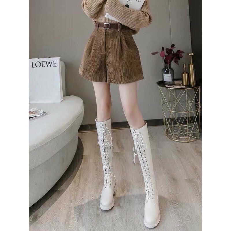 QUẦN SHORT NHUNG TĂM SIÊU HOT TRẺ TRUNG HOT TREND PHONG CÁCH NĂM NAY THỜI TRANG NỮ BANAMO FASHION SHORT NHUNG TĂM 651