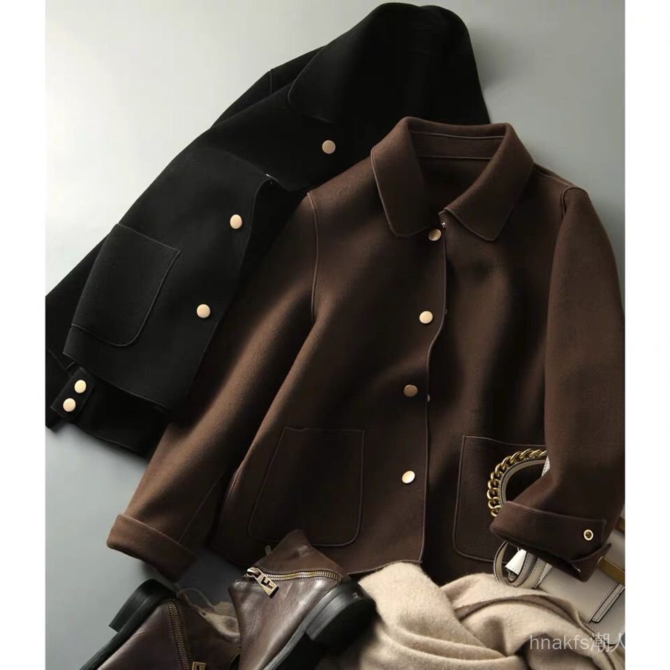 Áo Khoác Len Dáng Ngắn Thời Trang Thu Đông 2022 Cho Nữ