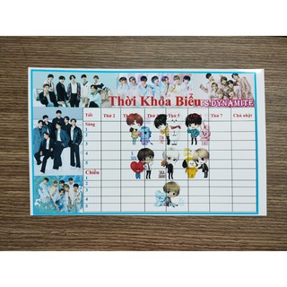 Thời Khoá Biểu BTS Dynamite - Dụng Cụ Học Tập