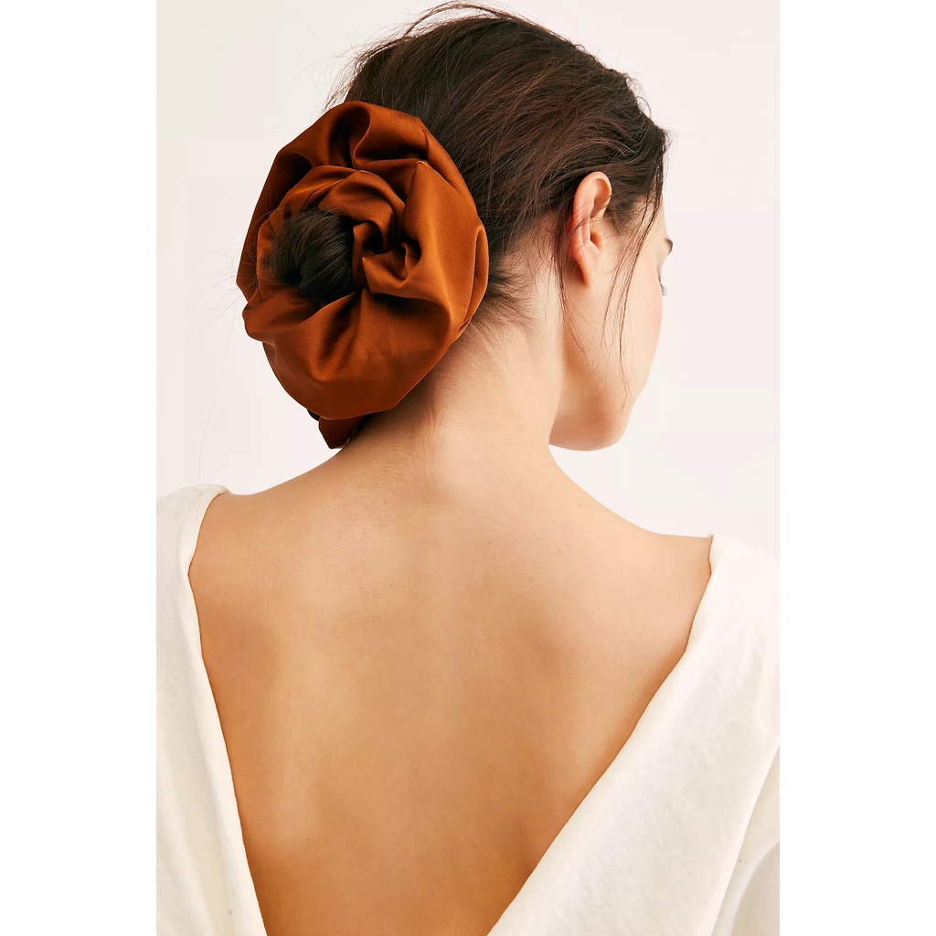 Haimeikang Korean Style Solid Color Satin Fabric Hairbands for Women