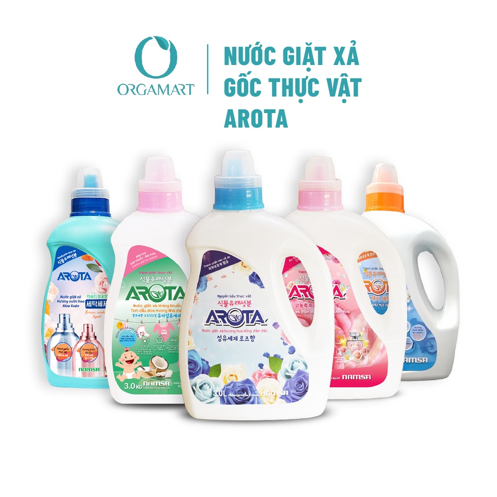 Nước Giặt Xả Arota Chất Làm Mềm Vải An Toàn Cho Da 3L