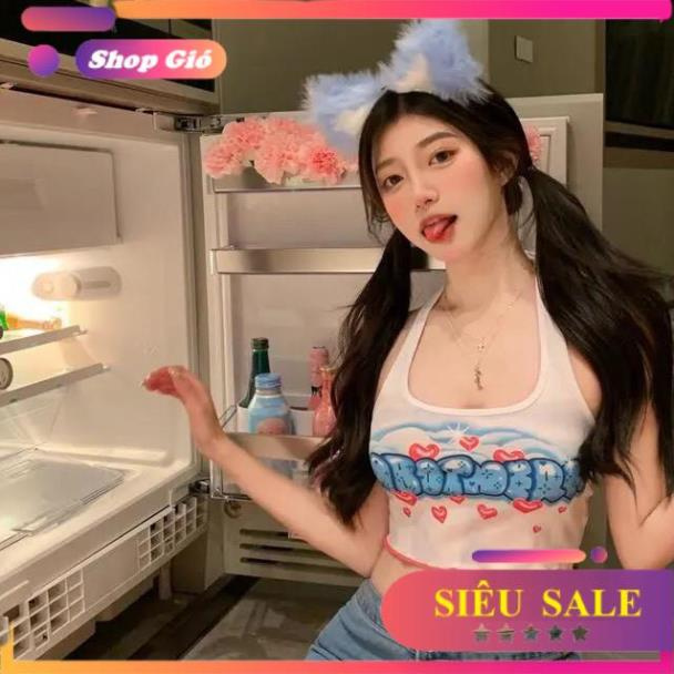[SALE SOCK] áo yếm in chữ nhỏ siêu dễ thương mẫu thiết kế mới hot nhất năm