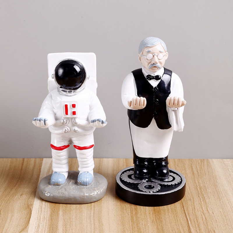 Giá Đỡ Trưng Bày Mắt Kính / Bút Bằng Nhựa Resin Hình Phi Hành Gia Cổ Điển Trang Trí Nhà Cửa / Văn Phòng