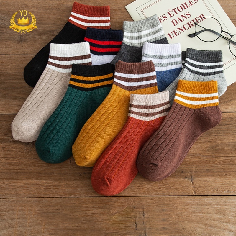 Vớ Cổ Thuyền Họa Tiết Kẻ Sọc Dễ Thương Cho Nữ