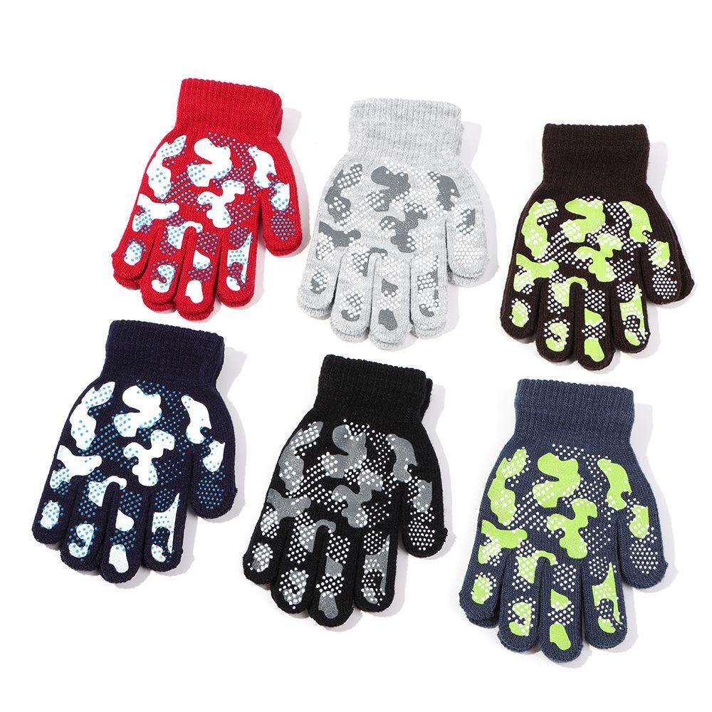 Găng Tay Mùa Đông Chất Liệu Dày Dặn Mềm Mại Chống Trượt Hoạ Tiết