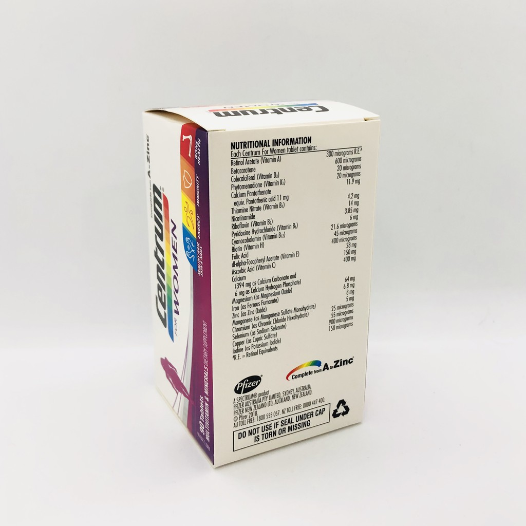 Viên uống Vitamin tổng hợp Centrum 90 viên chính hãng Úc dành cho nam & nữ | Thế Giới Skin Care