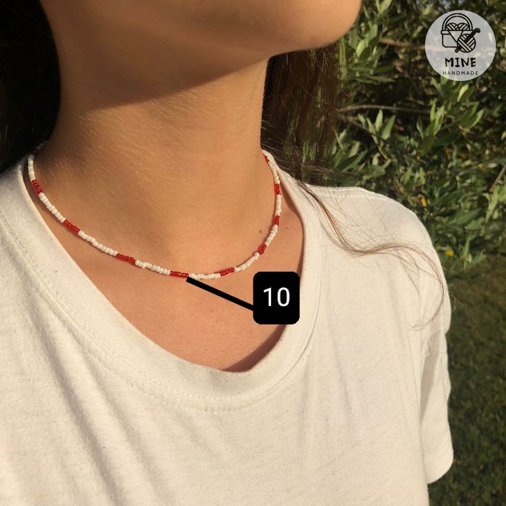 Dây chuyền hạt cườm trơn nhiều màu thời trang đi biển, du lịch đơn giản Vòng cổ phong cách hot trend Hàn Quốc dễ thương