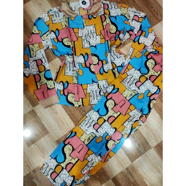 Bộ tay dài quần dài lụa Sam(hàn)