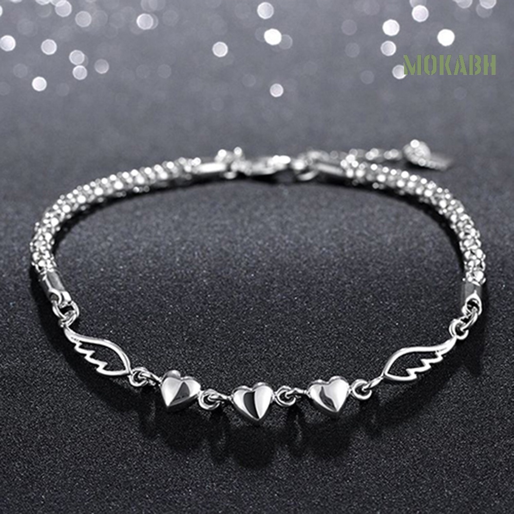 Vòng Tay Hình Trái Tim Sang Trọng Có Thể Điều Chỉnh Và Tái Sử Dụng