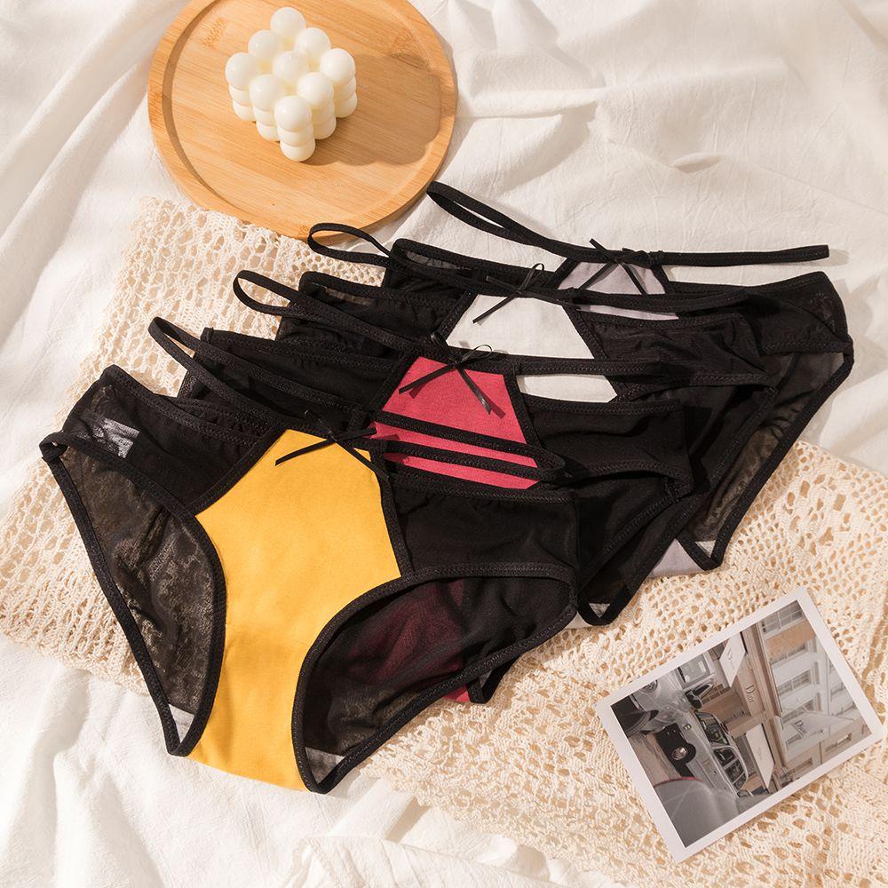 OCEANMAP Quần Lót Ren Hoa Trong Suốt Lưng Vừa Thiết Kế Quyến Rũ Cho Phái Nữ