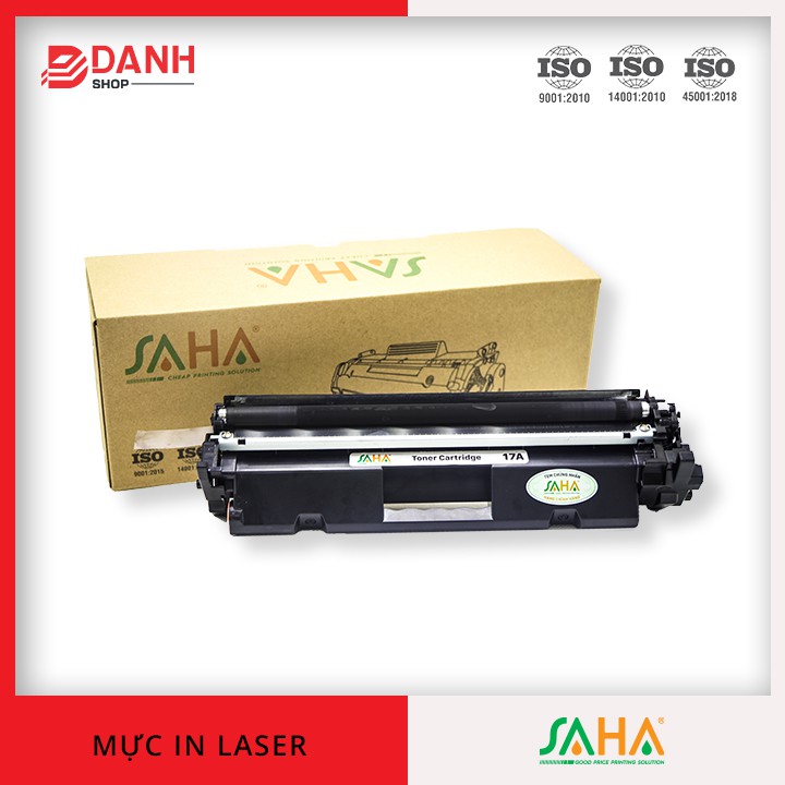 Hộp mực in SAHA 17A - HP Laser Jet Pro M101, 102 / MFP M130 ( Có chíp - Có nắp nạp mực )